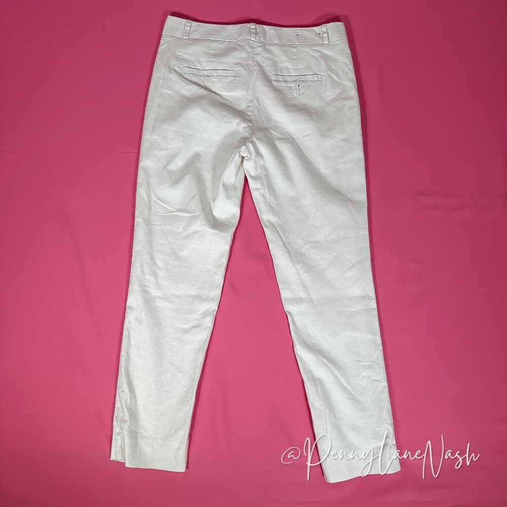 Banana Republic Avery Linen & Cotton Pants Size 2 White - Picture 6 of 14